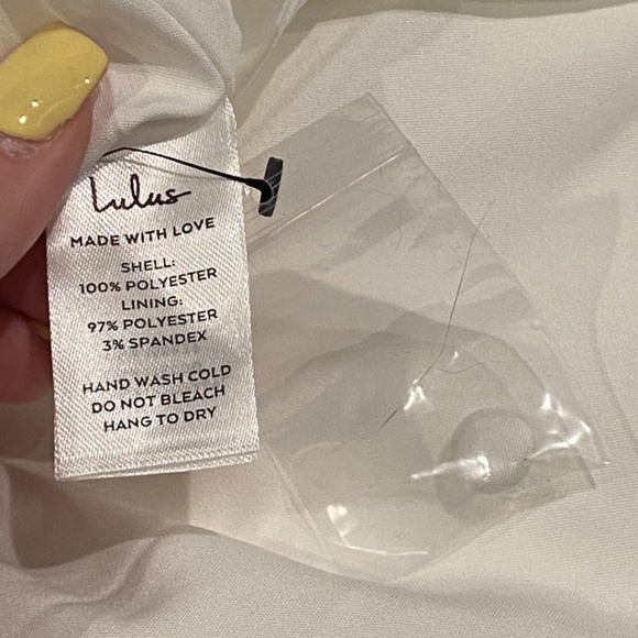 New! Lulu's Distinctive Charm White Satin Asymmetrical Midi Dress 16684 - Picture 13 of 16